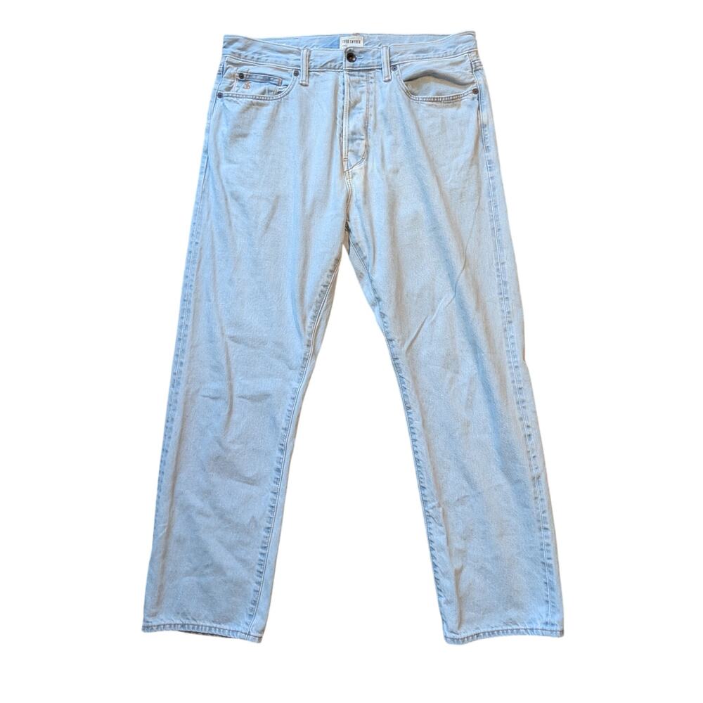 Todd Snyder Men's Classic Fit Straight Leg Selvedge Jeans Light Wash Blue 34x30